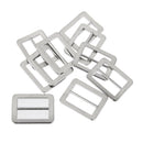 10pcs Metal Tri-glide Clasp Buckle Fixed Bar Strap Slider Keeper 25x18mm