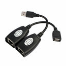 USB UTP Extender Adapter Over Single RJ45 Ethernet CAT5E 150ft Extension Cable