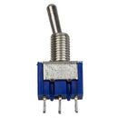 4 Pcs AC 125V 6A 3 Pin SPDT On/Off/On 3 Position Mini Toggle Switch Blue