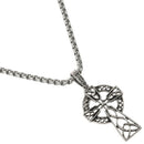 Jewelry Stainless Steel Retro Celtic Knot Cross Pendant with 60cm Chain, Ne
