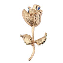 Crystal Rhinestone Rose Flower Wedding Pin Brooch Scarf Clip Bouquet Decoration