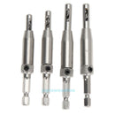 4Pcs HSS Self Centering Hinge Drill Bit Set for Hinges Drawer Guide Craft