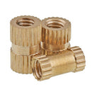 M4 x 4mm Female Thread Brass Knurled Threaded Insert Embedment Nuts 200PCS W9M5