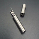 Stainless Steel Toothpick Holder Box Pocket Size Pill Capsule Case With Key Ring