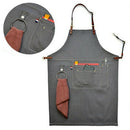 Senior Denim Cowboy Bbq Apron Bib Leather Straps Kitchen Apron For Women Me