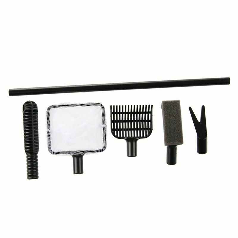 Cleaning tool 4 in 1 net rake clip sponge Aquarium maintenance O9P2