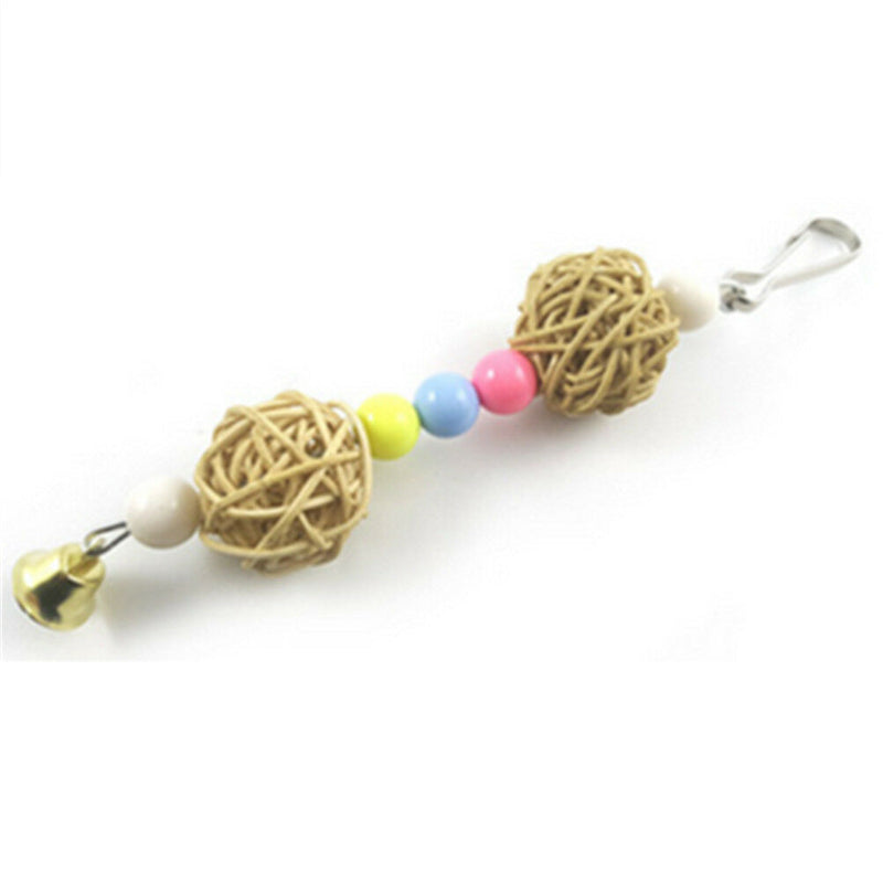 Multicolor beads bird toys pets toys bird ladder Parakeet swing drill FT