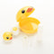 Cute Yellow Duck Contact Lenses Lens Case Holder Box Portable Travel Kit Set FT