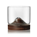 New Whiskey Glass Small Glass Japanese Style Mountain Wooden Bottom Wine Gl
