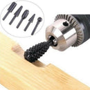 5 Piece Rotary Burr Set Rasp Tool Grinding Polishing Shaping Burnishing Wood New