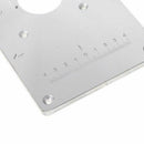 Aluminum Router Table Insert Plate w/4 Rings Screws for Woodworking Benches