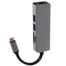Gray USB-C Type-C To HDMI SD TF USB3.1 Adapter Cable Hi- For Macbook PC