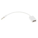 3.5mm (male) To USB Type A (female) OTG Audio Converter Data Cable For Music Mp3