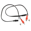 2 Pcs 3.5mm Female Stereo to 2 RCA Male AV Audio Aux Video Cable Cord Adapt