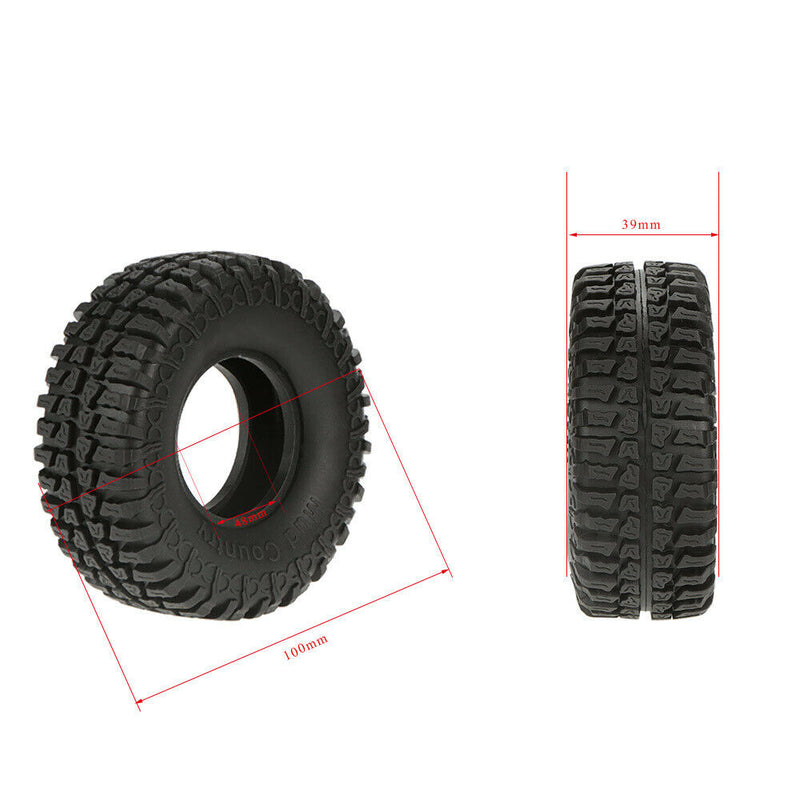 4 Pieces  1.9" Rocks Tyre Tires 1:10 Rubber For 1/10 RC RC4WD Climbing Rock