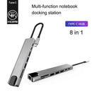 8 in 1 Type-C HUB to HDMI USB3.0 RJ45 PD TF Memory Card Converter Adapter