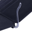 Black Men's Leather Wallet Cowhide Money Clip Credit Card Holder Purse