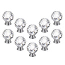 10x Crystal Diamond Glass Door Knobs Cupboard Drawer Furniture Handle Cabinet