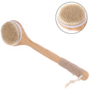 Dry Brushing Body Brush With Long Bamboo Handle Natural Bristle BrushS Hn
