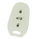 Car Key Protive Cover Holder for BUICK Flip Smart 3 Buttons Remote Key Fob White