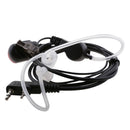 LED PTT Handsfree Air Tube Headset Earphone Mic For 2Pin Radio Walkie Talkie