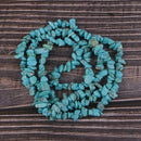 Blue Turquoise Chips Beads Loose Natural Gemstones for Jewelry Making Findings,