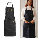 New Professional 3-Pockets Barber Apron Hairdresser Cooking Gown Cloth Black