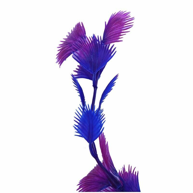 Artificial Plant Blue Purple Plastic Aquarium Decoration L5V3