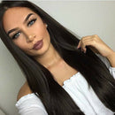 Natural Hair Wig Straight Heat Resistant Synthetic Lace Front Wigs Black Colo OZ