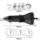 Electric Rivet Gun Nut Rivet Adapter Riveting Tool With 50pcs Blind Rivet D P5B5