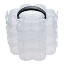 3-Tier Clear Plastic Stackable Organiser Storage Hobby Craft Box Container