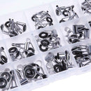 75pcs Freshwater Fishing Rod Guide Tip Repair Kit Eye Ceramic Ring Tool