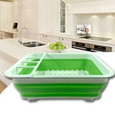 Kitchen Collapsible Dish Drainer Drying Rack Strainer Cup Tray Plate Favor A6B6