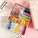 270* Candy Color Hair Clips Rope Ponytail Holder Hair Accessories For Girls Kids