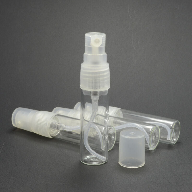 12pc 5 ml Mini Glass Transparent Small Empty Spray Bottle Perfume Atomizer