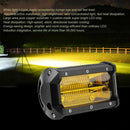 Truck Car Boat Offroad 5in 72W 24LED Yellow Lens Work Light Bar Spotlight Lamp