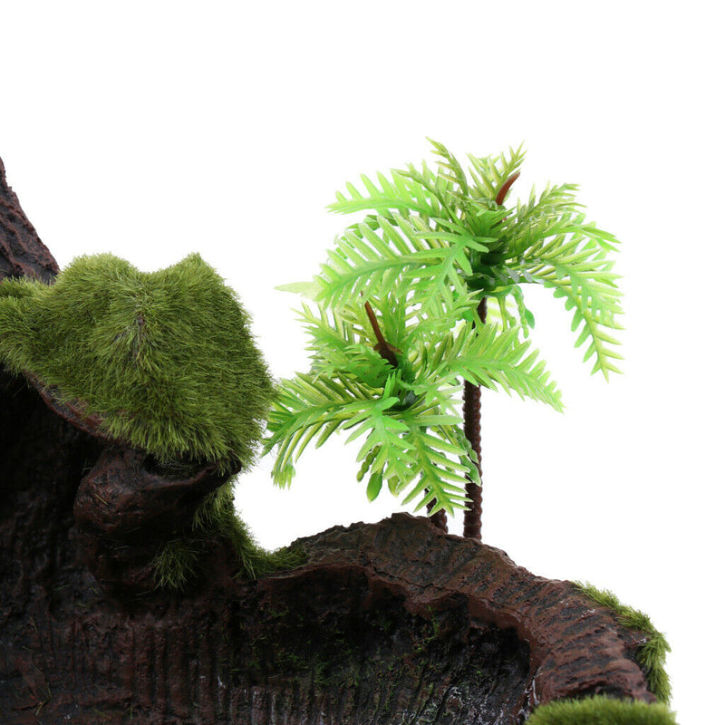 Plant Moss Decor Reptile Feeding Bowl Tortoise Gecko Bearded Dragon Water Dish