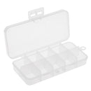 Clear Plastic Fishing Lure Bait Box Fishing Beads Snaps Jigs Container Case