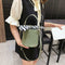 Plaid Bowknot Shoulder Handbags Leather Women Crossbody Bucket Bags (Green) A#S