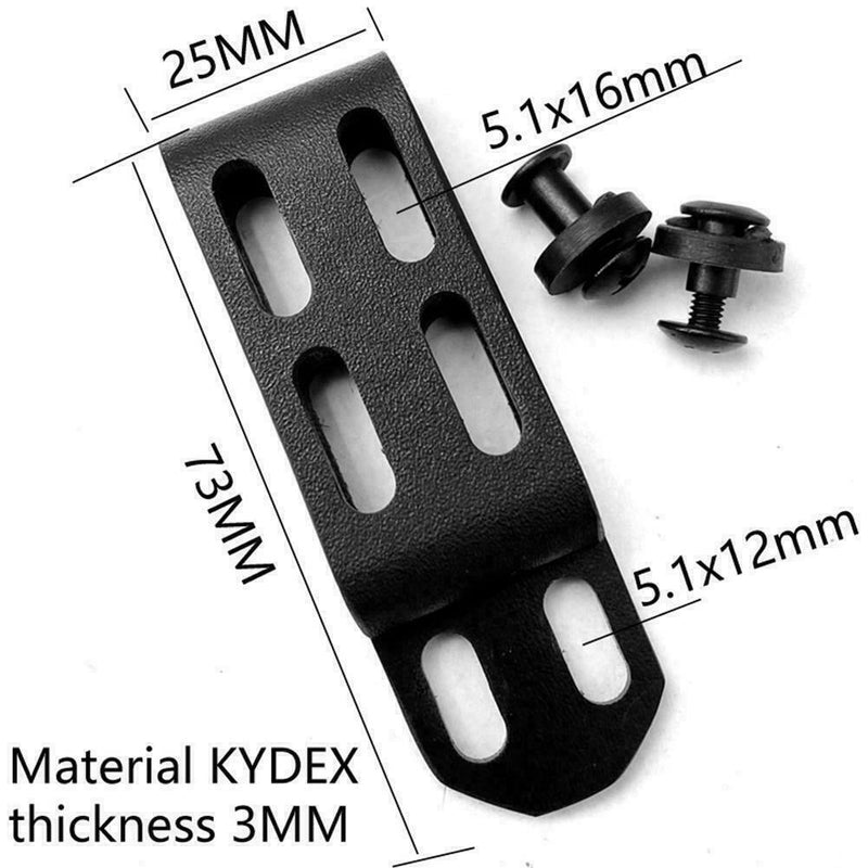 2Pcs 3.0MM Kydex Secure-Ex C-Clip Belt Belt Clip Fastener For DIY H7M9