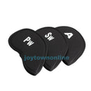 10Pcs Durable Neoprene Golf Head Cover Club Iron Putter Head Protector Set Black
