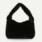 Women Winter Fur Handbag Plush Shoulder Underarm Bag Fashion Clutch (Black) A
