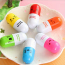 6Pcs/set mini pill shaped smile face graffiti marker pens new and fash JR