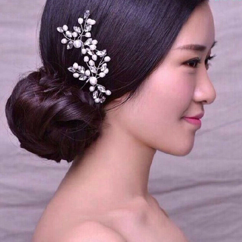Korean Manual Rhinestone Hair Wedding Accessories Small Hairpin