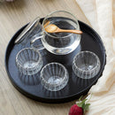 Wooden Serving Tray Tea Set Fruit Candy Food Snack Dessert Plate Round 30cm