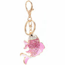 Cute Goldfish Crystal Keychain Animal Keyring Car& Bag Accessory J7U2
