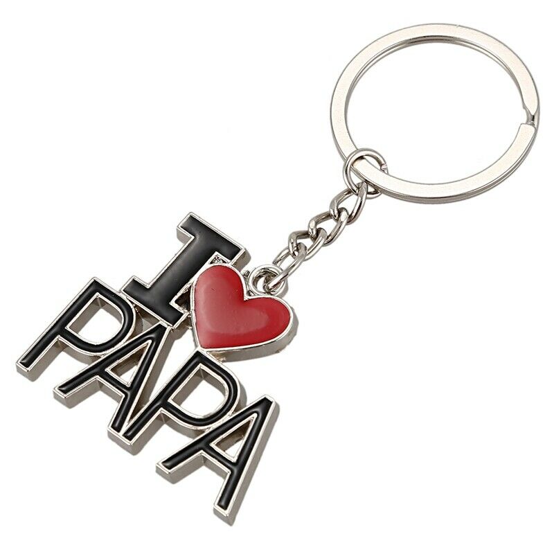1 Pieces Keychain (I LOVE PAPA) Creative Fashion Jewelry Zinc Alloy Keychai W6V7