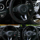 Carbon Fiber leather Car Steering Wheel Cover PU Universal inches For 14.56 O8E7