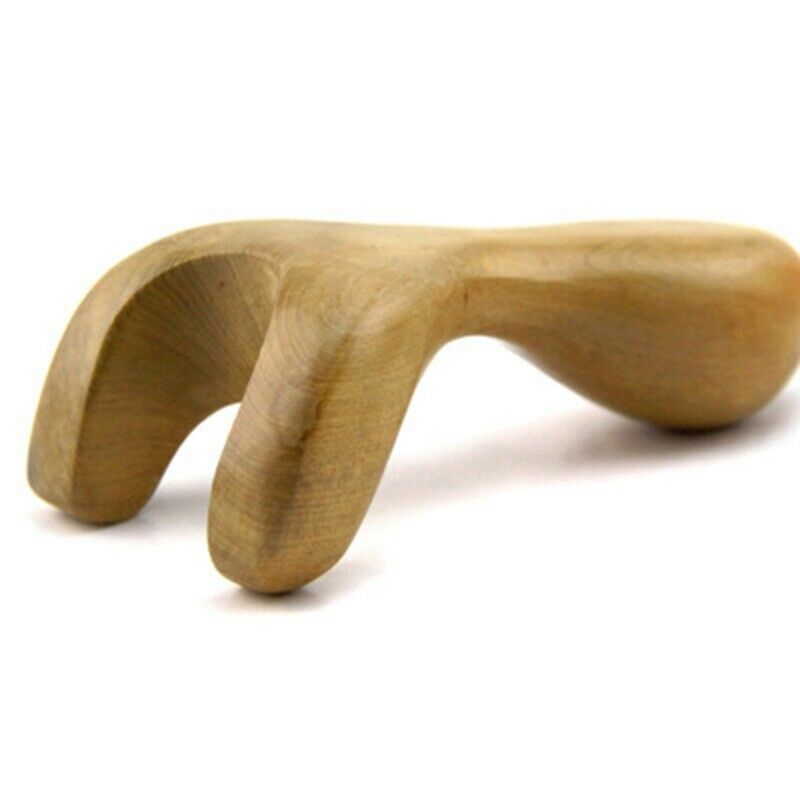 Wood Facial Nose Gua Sha Tool Body Acupoint Massage Hand Roller Spa Massage Q6N2
