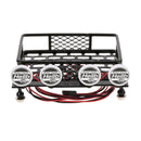RC 1/10 Roof Luggage Rack LED Light Bar ( 2White 2Red ) for CC01 Axial SCX10